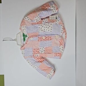 Dip Infant  Quilted Button  Jacket  Sz 6-12 mos Pink Lavender  NWT